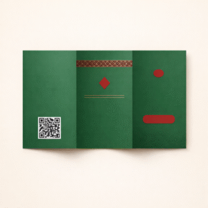 Brochure Paysage 3 volets — Menu Produits & Ateliers